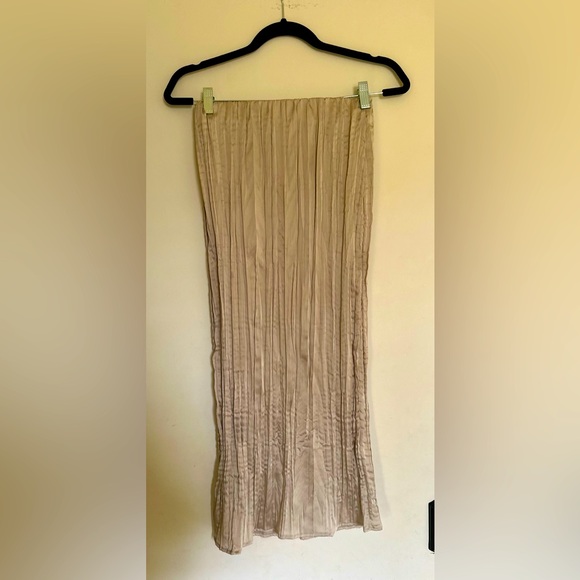 Maxi pencil creased skirt